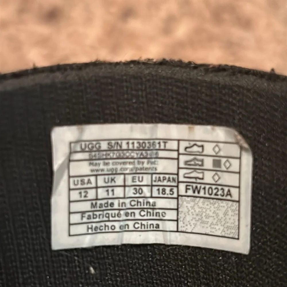 UGG UGG Drizlita Rain Boots Toddler Kids Size 12 Waterproof Black